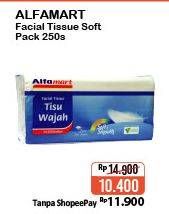 Promo Harga ALFAMART Facial Tissue Soft Pack 250 pcs - Alfamart