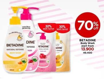 Promo Harga Betadine Natural Defense Body Wash 400 ml - Watsons