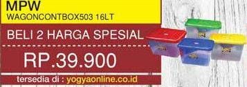 Promo Harga MPW Wagon Container 503 per 2 box 16 ltr - Yogya