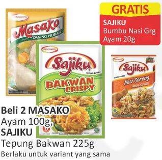 Promo Harga Masako Ayam + Sajiku Tepung Bakwan  - Alfamart