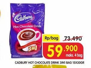 Promo Harga Cadbury Hot Chocolate Drink 3 in 1 3in1 15 pcs - Superindo
