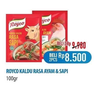 Promo Harga Royco Penyedap Rasa Sapi, Ayam 100 gr - Hypermart