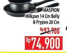 Promo Harga MASPION Milk Pan 14 cm + MASPION Fry Pan 20cm  - Hypermart