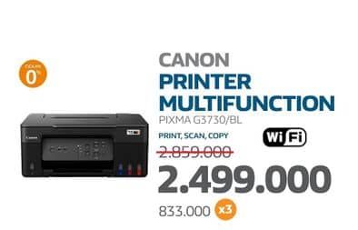 Promo Harga Canon Pixma G3730 Printer 3-in-1  - Electronic City