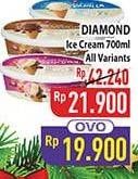 Promo Harga Diamond Ice Cream All Variants 700 ml - Hypermart