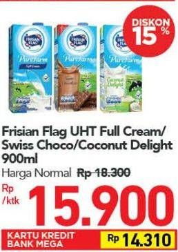 Promo Harga FRISIAN FLAG Susu UHT Purefarm Coconut Delight, Full Cream, Swiss Chocolate 900 ml - Carrefour