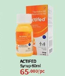 Promo Harga Actifed Obat Batuk Syrup 60 ml - Guardian
