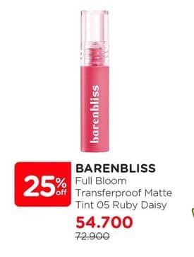 Promo Harga Barenbliss Full Bloom Transferproof Matte Tint 05 Ruby Daisy 3 gr - Watsons