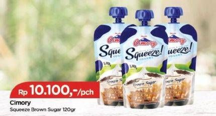 Promo Harga Cimory Squeeze Yogurt Brown Sugar 120 gr - TIP TOP