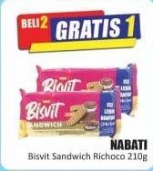 Promo Harga NABATI Bisvit Sandwich Richoco 210 gr - Hari Hari