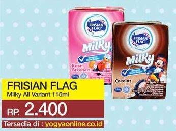 Promo Harga FRISIAN FLAG Susu UHT Milky All Variants 115 ml - Yogya