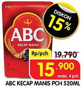 Promo Harga ABC Kecap Manis 520 ml - Superindo