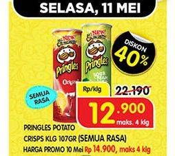 Promo Harga PRINGLES Potato Crisps All Variants 107 gr - Superindo