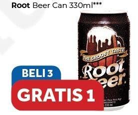 Promo Harga ROOT BEER Minuman Soda per 3 botol 330 ml - Carrefour