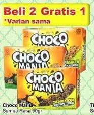 Promo Harga CHOCO MANIA Choco Chip Cookies All Variants per 2 box 90 gr - TIP TOP