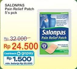 Promo Harga Salonpas Pain Relief Patch 5 pcs - Indomaret
