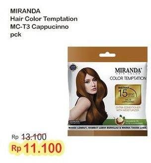 Promo Harga Miranda Hair Color Tempation T3 Cappucino 20 ml - Indomaret