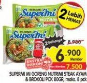Promo Harga Supermi Mi Instan Nutrimi Mie Goreng Steak Ayam 80 gr - Superindo
