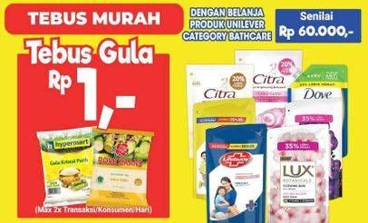 Promo Harga Rose Brand Gula/ Hypermart Gula 1kg  - Hypermart