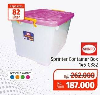 Promo Harga Shinpo Container Box Sprinter 146 CB82 82000 ml - Lotte Grosir
