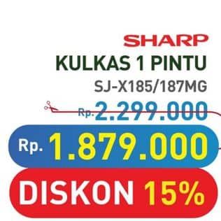 Promo Harga Kulkas SJ-X185/187MG  - Hypermart