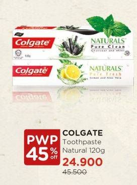 Promo Harga COLGATE Toothpaste Natural Extracts 120 gr - Watsons