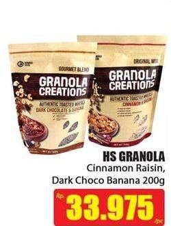 Promo Harga HUNDRED SEEDS Granola Creations Cinnamon Raisin, Dark Choco Banana 200 gr - Hari Hari