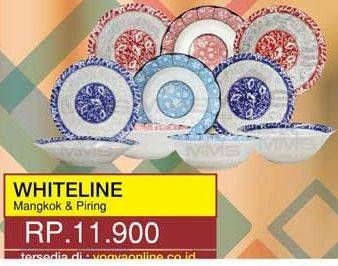 Promo Harga WHITE LINE Piring & Mangkok  - Yogya