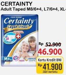 Promo Harga Certainty Adult Diapers M10, M8 8 pcs - Alfamart