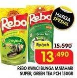 Promo Harga REBO Kuaci Bunga Matahari Original, Green Tea 150 gr - Superindo