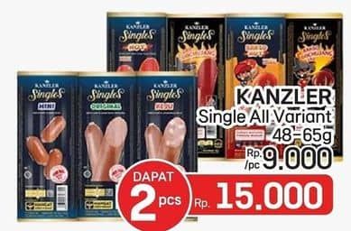 Promo Harga Kanzler Sosis Single All Variants 60 gr - LotteMart