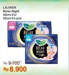 Promo Harga Laurier Relax Night 30cm, 35cm 6 pcs - Indomaret