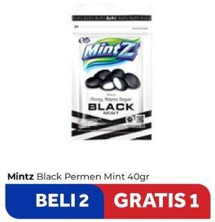 Promo Harga MINTZ Candy Chewy Mint Blackmint 40 gr - Carrefour