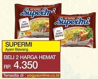 Promo Harga SUPERMI Mi Instan Ayam Bawang per 2 pcs - Yogya