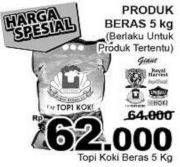 Promo Harga Topi Koki Beras Setra Ramos 5 kg - Giant