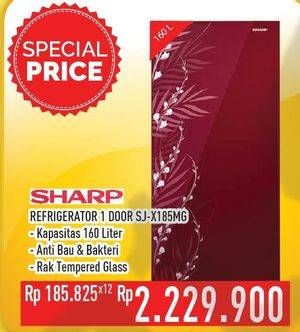 Promo Harga SHARP SJ-X185MG | Kulkas 1 Pintu  - Hypermart