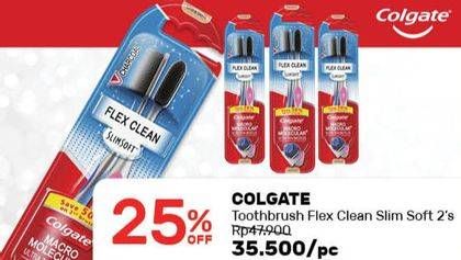 Promo Harga COLGATE Toothbrush Flex Clean 2 pcs - Guardian