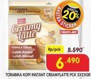 Promo Harga Torabika Creamy Latte per 5 sachet 25 gr - Superindo