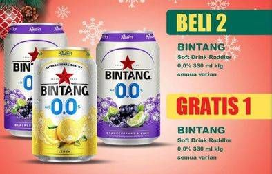 Promo Harga BINTANG Radler Zero All Variants 330 ml - Indomaret