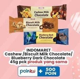 INDOMARET Biscuit Milk Chocolate/INDOMARET Cashew Milk Chocolate/INDOMARET Blueberry Dark Chocolate