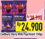 Promo Harga Cadbury Dairy Milk Pop Heart 150 gr - Hypermart