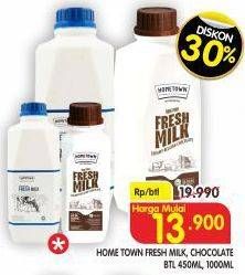 Promo Harga Hometown Fresh Milk Chocolate, Plain 450 ml - Superindo