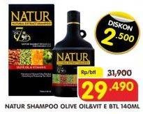 Promo Harga NATUR Shampoo Olive Oil 140 ml - Superindo