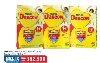 Promo Harga DANCOW Nutritods 1+ Vanila, Madu, Cokelat per 2 box 800 gr - Carrefour