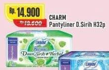 Promo Harga Charm Pantyliner Daun Sirih + Herbal 32 pcs - Alfamart