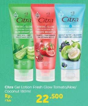 Promo Harga CITRA Fresh Glow Multifunction Gel Tomato, Aloe Vera, Coconut Nourish UV 180 ml - Carrefour