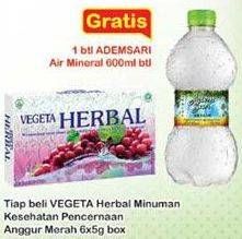 Promo Harga VEGETA Minuman Herbal Anggur per 6 sachet 5 gr - Indomaret
