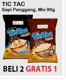 Promo Harga DUA KELINCI Tic Tac Sapi Panggang, Mix 90 gr - Alfamart