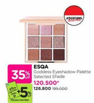 Promo Harga ESQA The Goddess Eyeshadow Palette  - Watsons