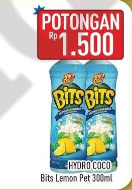 Promo Harga HYDRO COCO Bits Lemon 300 ml - Hypermart